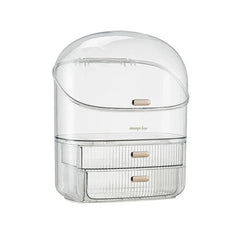 Transparent Desk Makeup Organizer Box, Cosmetic Jewelry Storage