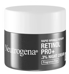 Neutrogena Rapid Wrinkle Repair Retinol Pro+ Night Cream, Fragrance Free, 1.7 Oz