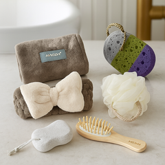 Deluxe Spa Bath Accessories Gift Set with Woven Basket Spa Accessories