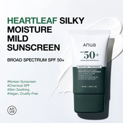 ANUA HEARTLEAF SILKY MOISTURE SUNSCREEN, 50ml