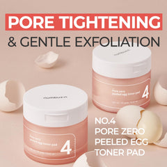 Numbuzin, No.4 Pore Zero Peeled Egg Toner 70 Pads
